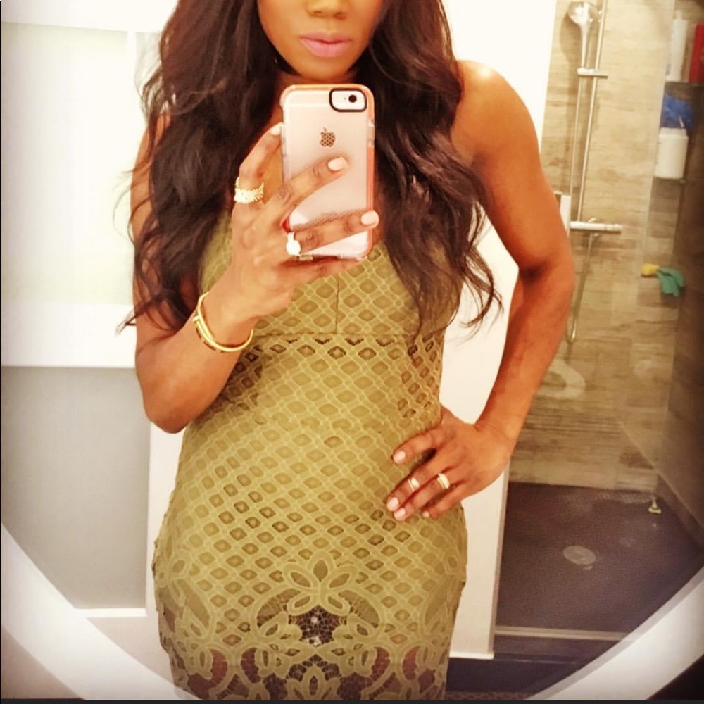 Bebe Lace Bustier Dress